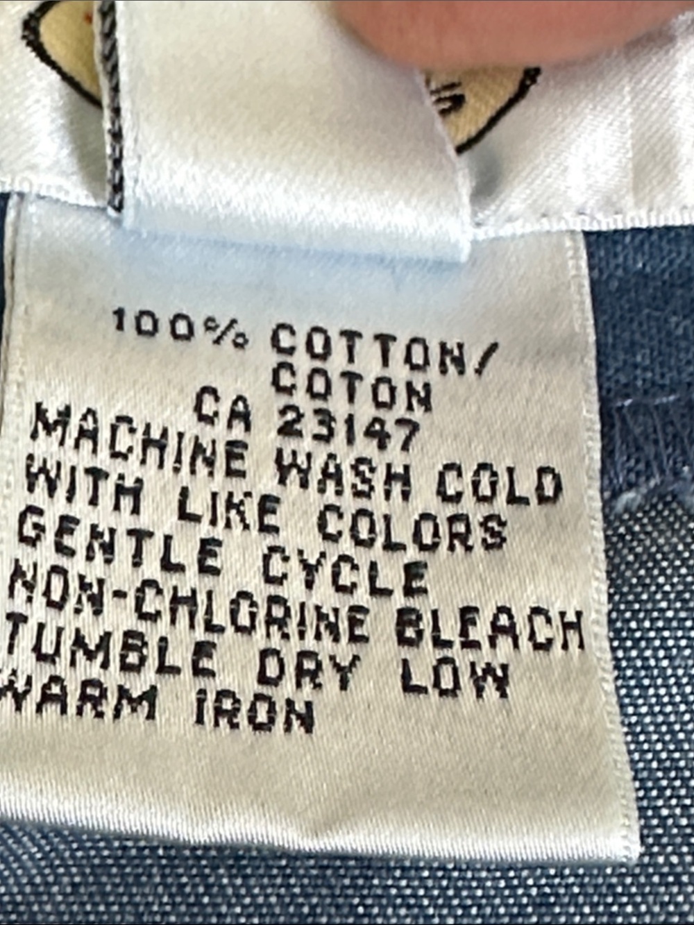 Talbots Blue Cotton Wrap Skirt with Floral Trim size 12 - Picture 7 of 7